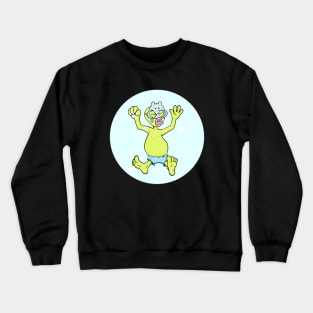 Dope chubby slluks character crying illustration Crewneck Sweatshirt